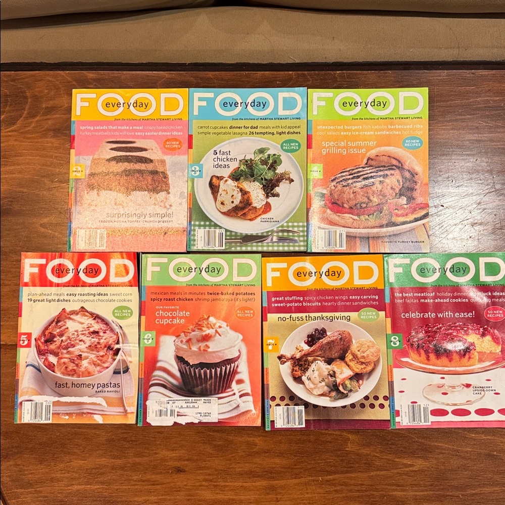 Martha Stewart Everyday 7 Book Set 2003 Volumes 2 3 4 5 6 7 8 Holiday  RARE
